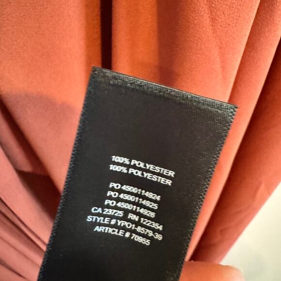 Babaton Aritzia Slit Wrap Dress Brown V-Neck Waist Tie Short Sleeve Sz XS - Picture 6 of 6